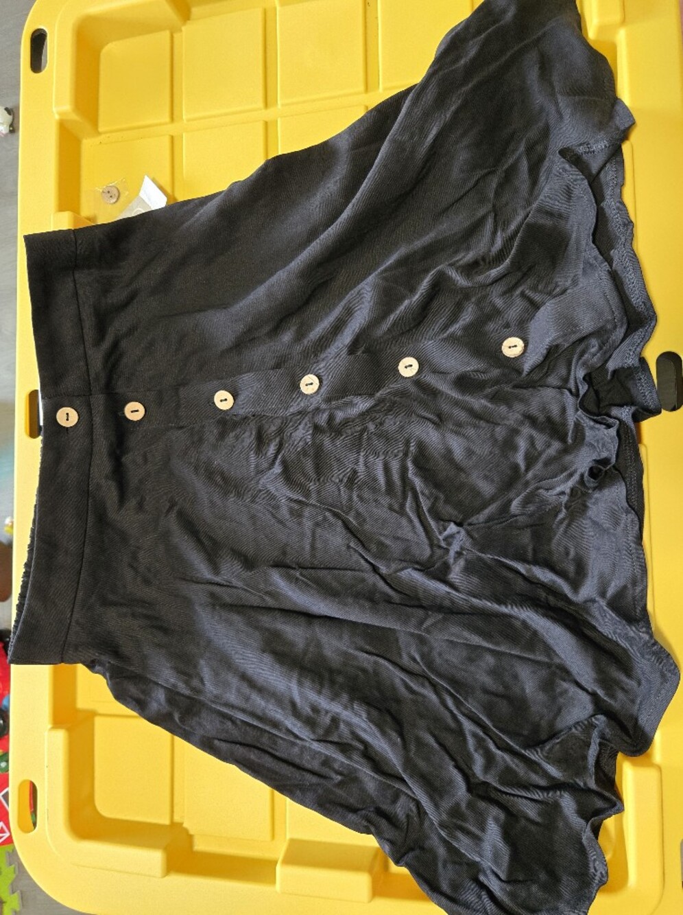 Maurices Black Button-Front Skirt